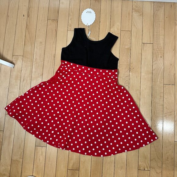 New NWT Minnie Mickey Mouse Disney Inspired Dress Size 8-10 Polka Dot - Picture 6 of 9
